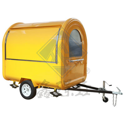 Industrial Vending Snack 220CM mobiele voedseltruck met luifel en rond modelontwerp