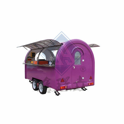 Een-/dubbeleas mobiele voedseltruck met luifel en op maat gemaakte kookapparatuur