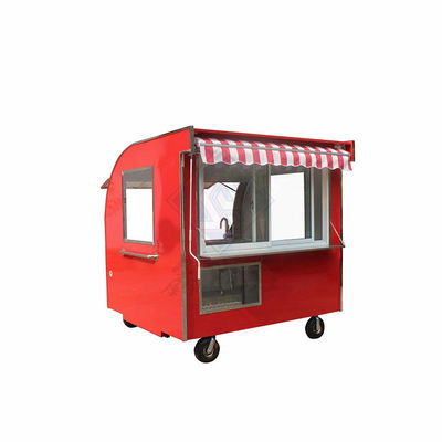 Gepersonaliseerde industriële ronde model mobiele voedseltruck met dubbele assen en luifel