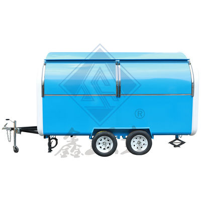 1000 kg mobiele voedseltruck met dakkapel, op maat gemaakte kleur, rond model, enkel/dubbele as