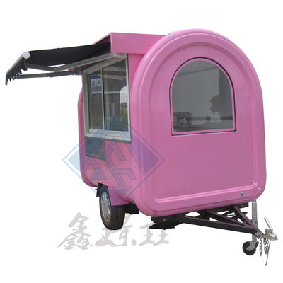 Eenvoudig/dubbelassig rond model mobiele voedseltruck voor straatvoeding in het buitenleven