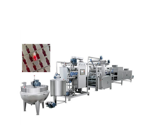Automatische 300 kg/uur gummy candy machine productielijn voor Bear Lollipop productie