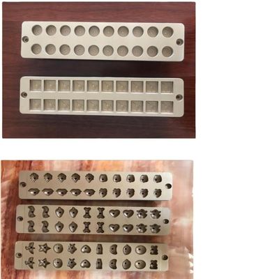 Automatische gummy candy productielijn van roestvrij staal voor dubbelkleurige lollypoppen