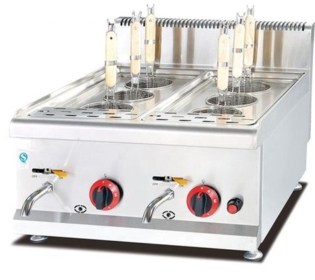 Elegante kookplaat van roestvrij staal gaspasta voor horeca