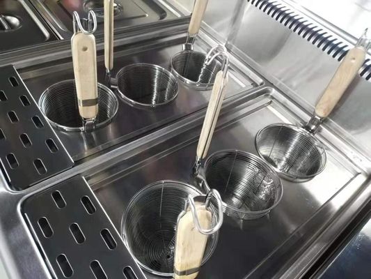 Elegante kookplaat van roestvrij staal gaspasta voor horeca