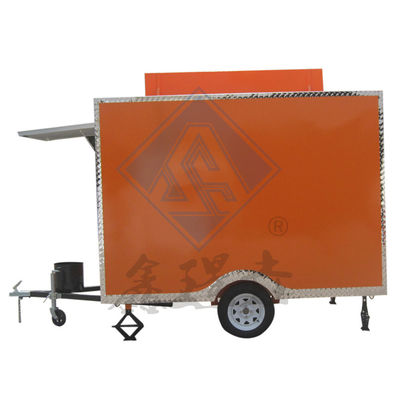 Industrial Square 250CM mobiele foodtruck met een-/dubbelas en een mooi ontwerp