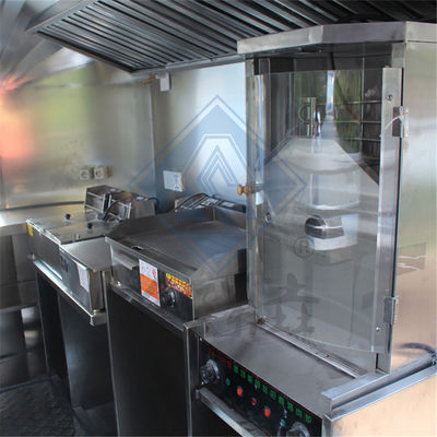 Industrial Square 250CM mobiele foodtruck met een-/dubbelas en een mooi ontwerp