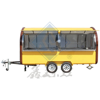 Water-gebaseerde 450CM Single Axle Mobile Hot Dog Coffee Food Truck voor Outdoor Street Vending