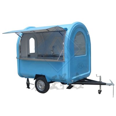 Op maat gemaakte 220cm mobiele voedingswagen met één as 1000/JAR voor commerciële horecagebruikers