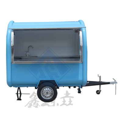 Op maat gemaakte 220cm mobiele voedingswagen met één as 1000/JAR voor commerciële horecagebruikers