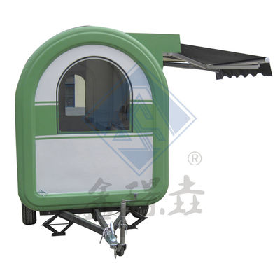 Op maat gemaakte 250cm Single Axle Mobile Food Truck met Canopy Food Service Trailer Cart