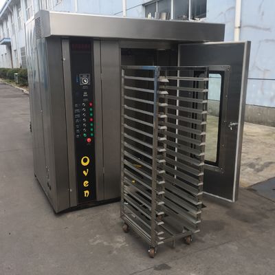 50 kg 16 bak Industrial Gas Rotary Bakoven Bakkerij Elektrisch rek Frans voor bakken