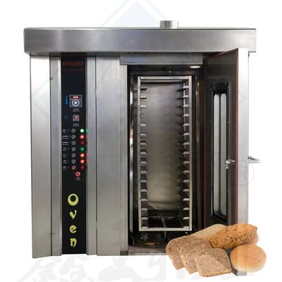 Elektrisch gemaakt melk biscuit cake brood automatische roterende oven met stoomfunctie