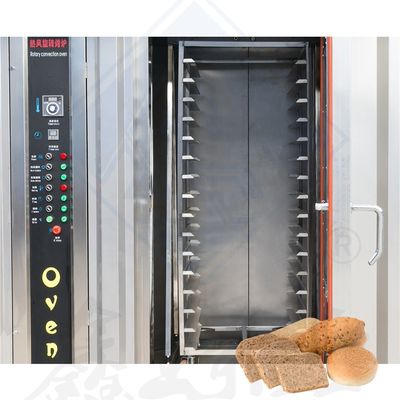 Elektrisch gemaakt melk biscuit cake brood automatische roterende oven met stoomfunctie