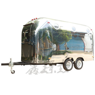 450 cm enkel/dubbelassen ontwerp mobiele voedseltruck met roestvrij staal en onderdelen