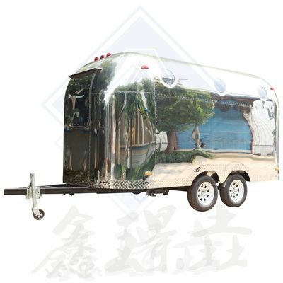 450 cm enkel/dubbelassen ontwerp mobiele voedseltruck met roestvrij staal en onderdelen