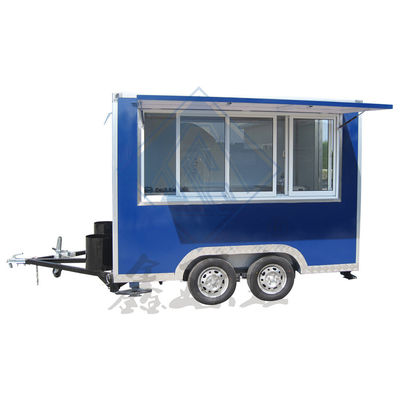 Gepersonaliseerde Industrial Square Hot Dog Coffee Food Truck voor outdoor straatverkoop