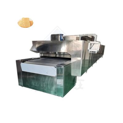 Restaurant moet hebben 500kgs/h Hard Crisp Cookies Automatische Cupcake Elektrische Tunneloven