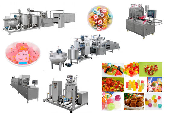 Maken van 300kg/u Hard Candy Nice Machine voor Toffee Sweets en Lollipop Bear Making Line