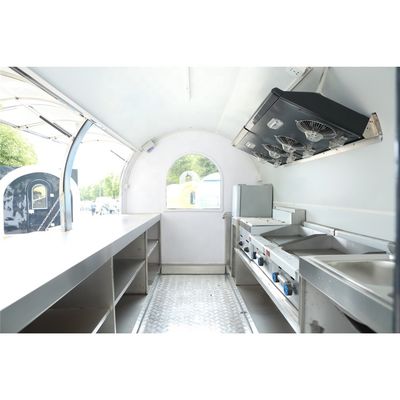 Mobiele Hot Dog Coffee Food Truck 5.8M Dubbele as Mooi ontwerp Industriële ronde model