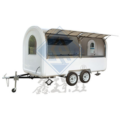 Op maat gemaakte industriële ronde model mobiele hotdog koffie food truck met 3,5M dubbele as