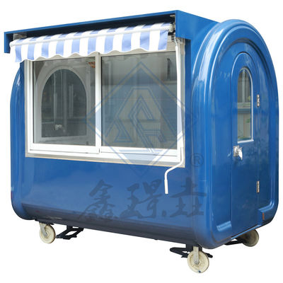 Outdoor Street Vending 3.5M Double Axle Mobile Food Truck met Canopy en Nice Design