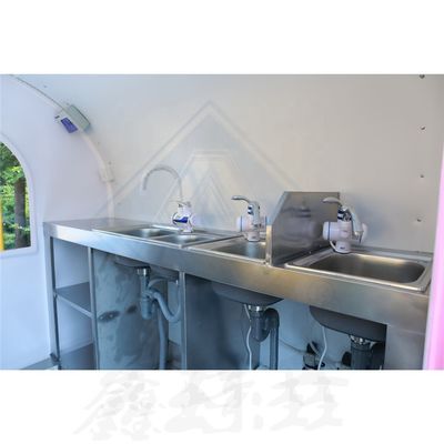 Gepersonaliseerde industriële ronde model mobiele foodtruck voor koffie en voedsel