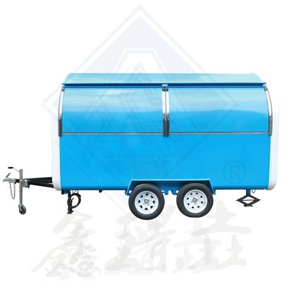 US Standard Truck Mobile Food Cart Kiosk met roestvrij staal en gehard glas