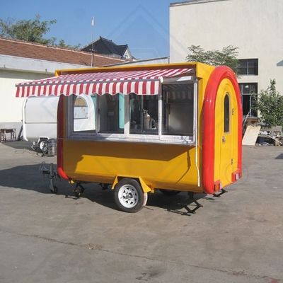 2.8M Double Axle Mobile Customized Industrial Round Model met Canopy Coffee Food Truck