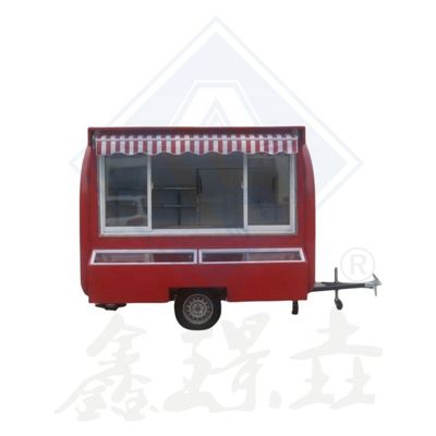 2.8M Double Axle Mobile Customized Industrial Round Model met Canopy Coffee Food Truck