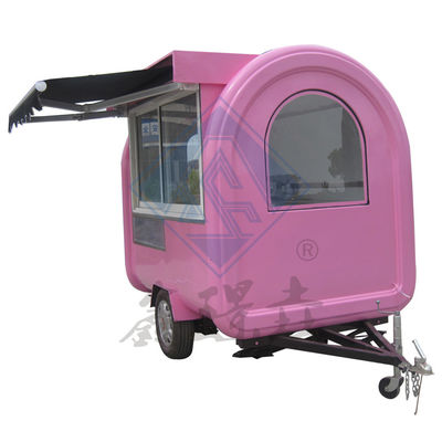 2.5M dubbele as, op maat gemaakte industriële ronde model, mobiele foodtruck met baldachin