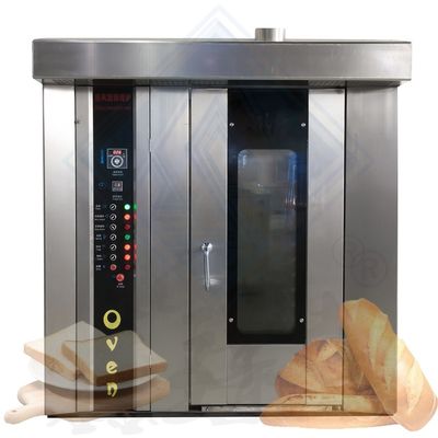 Trolley Rotating Baking Gas 32 Tray Rotary Oven voor bakkerijmachines Functie 100kg/h
