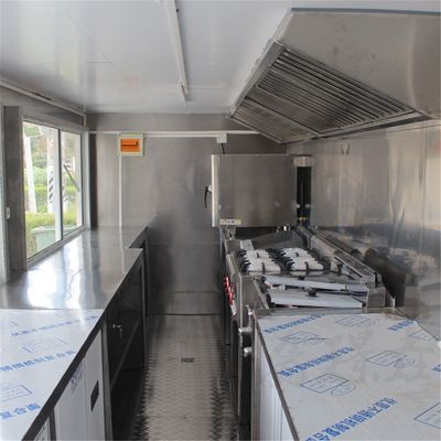 1000 kg roestvrij staal foodtruck met keukenapparatuur