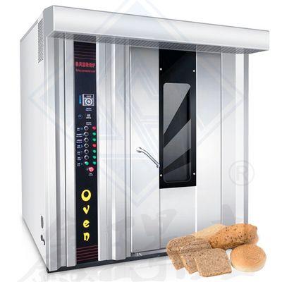 Aanpasbare 16 bakken Rotary oven voor koekjes redelijk 380V-50Hz-3P Spanning