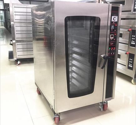 10 trays Elektrische convectieoven voor het bakken van brood in restaurantmeelfabrieken