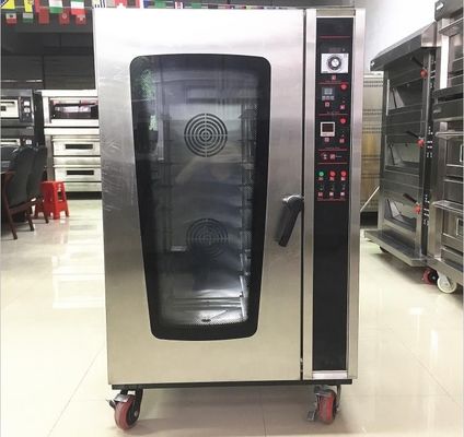 10 trays Elektrische convectieoven voor het bakken van brood in restaurantmeelfabrieken