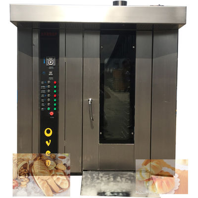 Elektrische gas-diesel broodbakmachine met stoomfunctie 32 bakken Rotary Oven Made