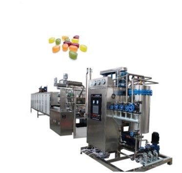 Semi-automatische kleine gummy jelly snoepmachine voor Lollipop Productie Lijn Eind