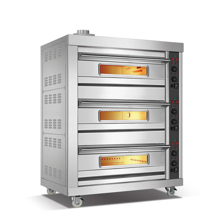 3 Deck 6 Tray French Bread Oven Gas met multifunctionele ontwerp bij Direct