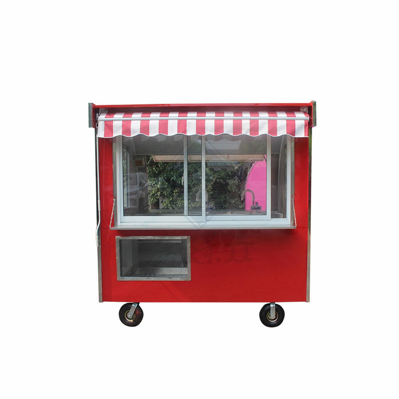 Mobiele koffiewinkel-trailer met elektrische vrachtwagen en tarwe materiaal in 2020