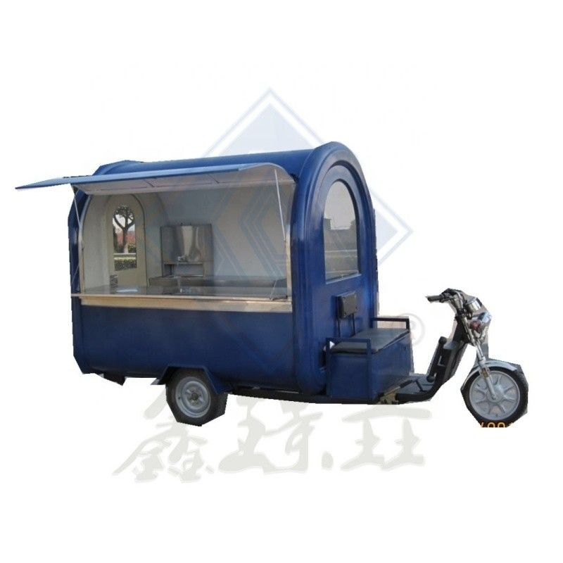Street Food Trike Fiets Koffie Crepes Voedselmandje met Fiets Motorfiets Voedseltruck 220*160*210