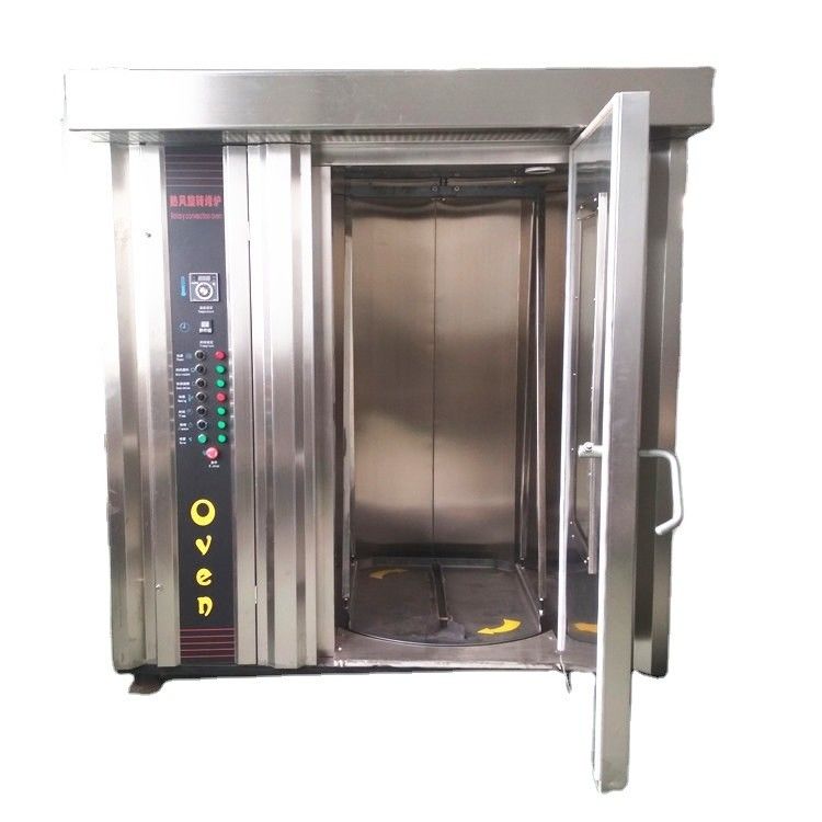 32 Tray Rotary Oven 380V Elektriciteitsverbruik 52,5kwh voor industriële bakbedrijven
