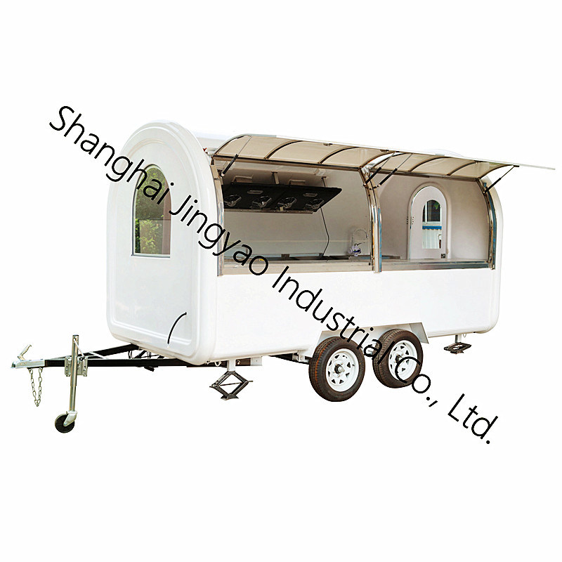 Outdoor Mobile Food Cart Concession Trailer voor Soft Serve IJscreme Cream Machine