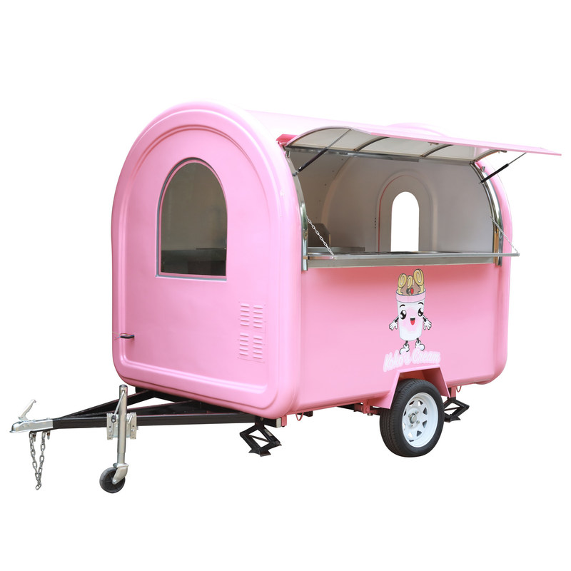 2300*1650*2300mm mobiele voedselmandje voor bubbel thee fruit ijs churros crepes koffie