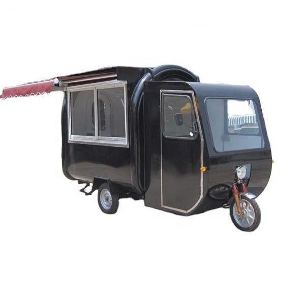 Een handige L380 x W160 x H235cm elektrische foodtruck ideaal voor straat snacks en donuts