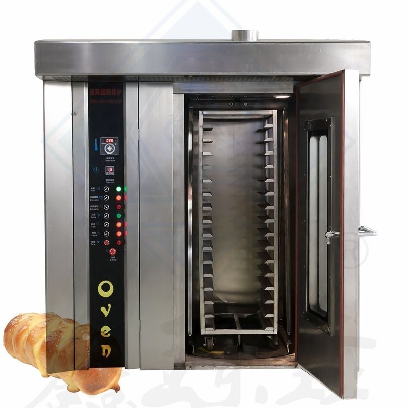 Industriële broodmachine W470mm x D610mm x H1450mm Roterende oven voor het bakken van brood