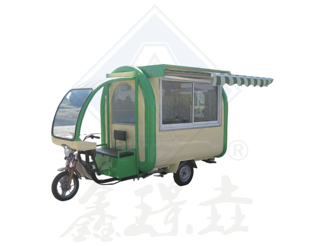 Gas Food Truck Cart met Grill en Fryer Driewieler Motorfiets Food Service Trailer Cart