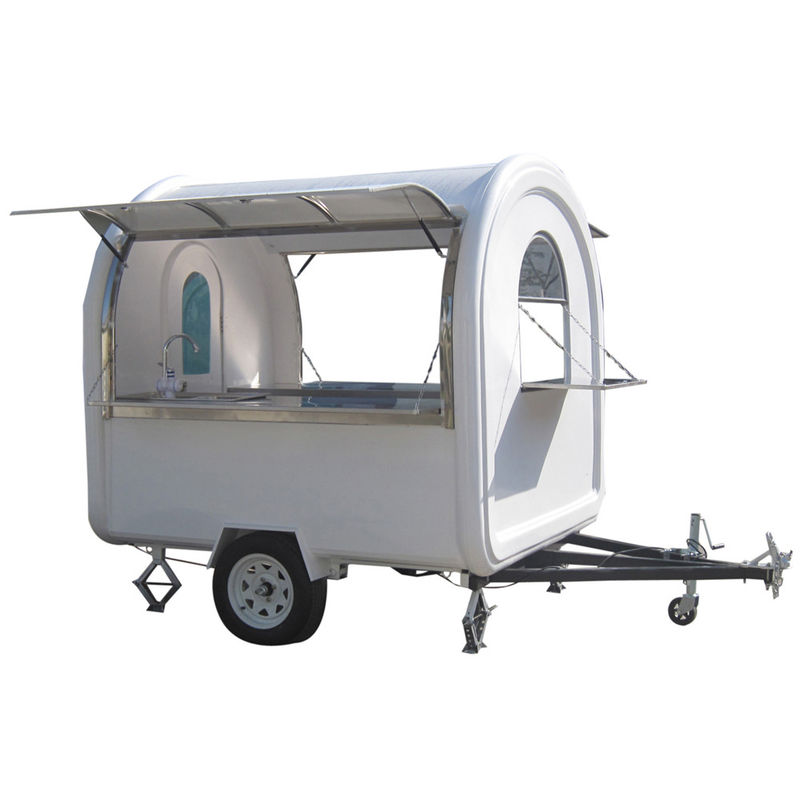 850 kg Caravan Hot Dog Cart IJsserij Food Kiosk/ Food Vending Truck L280cm*W200cm*H210cm