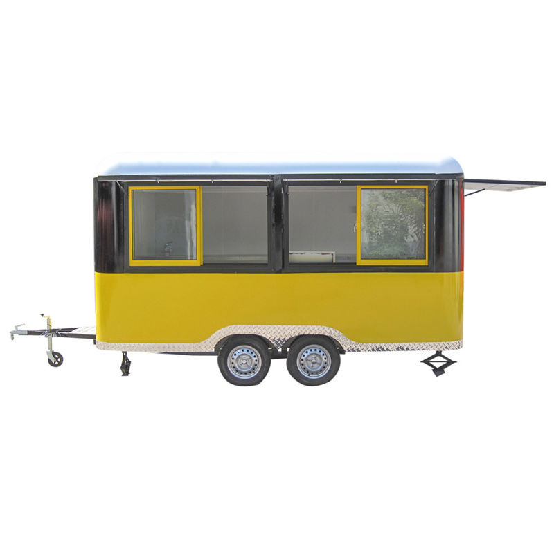 Retro-stijl elektrische foodtruck voor slush hotdogs en ijs 2300*1750*2100mm Grootte