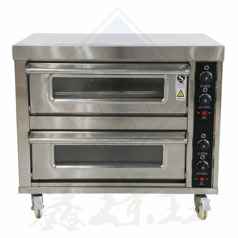 Sojaboonmateriaal 2 laag dekoven en mixerconveyor pizzaoven voor bakkerijapparatuur